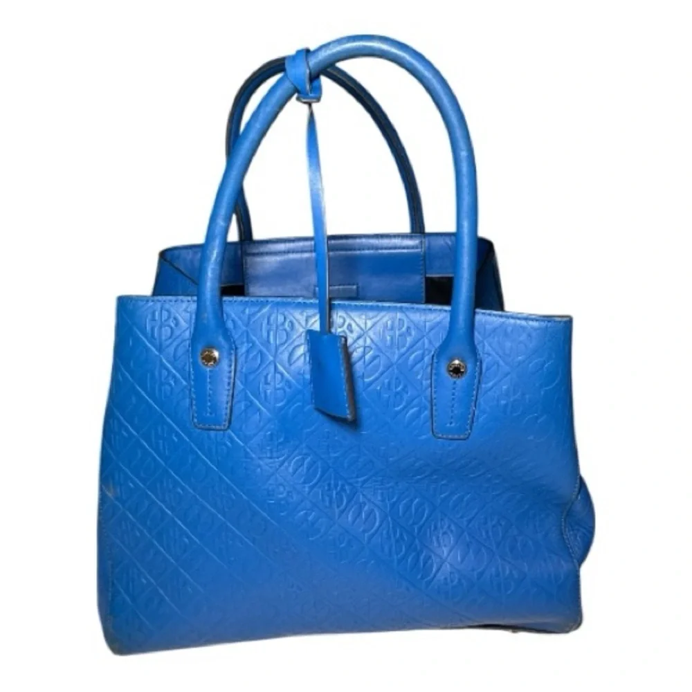 Henri Bendel Empire Tote Bag Purse Blue